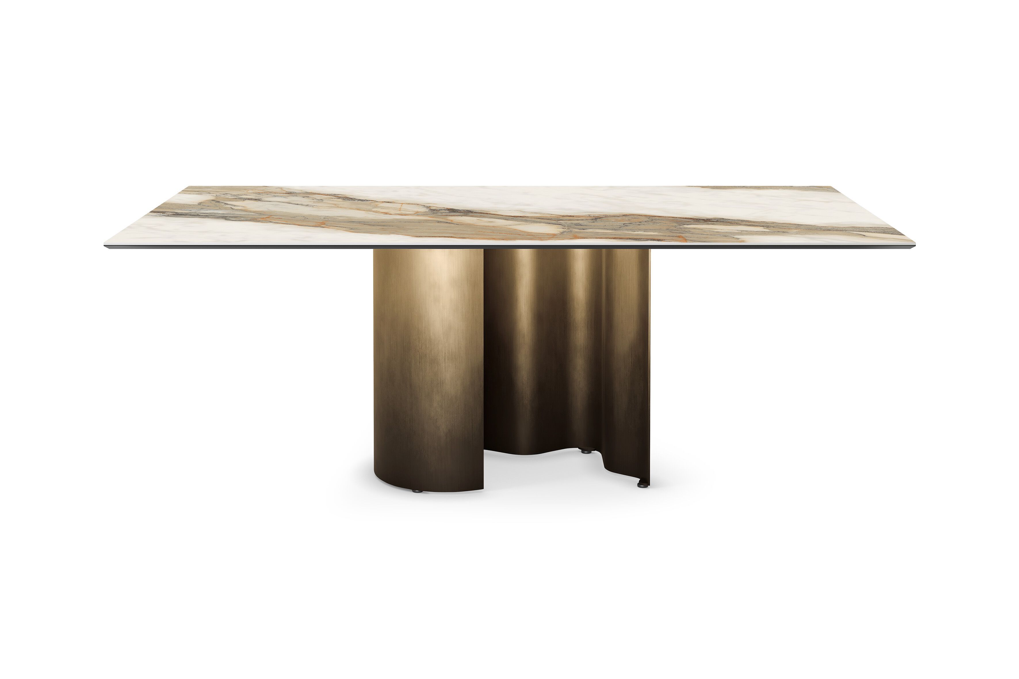 Прямоугольный керамический стол со скульптурным основанием Cattelan italia Papel ARCH-00083054 - Вид №1