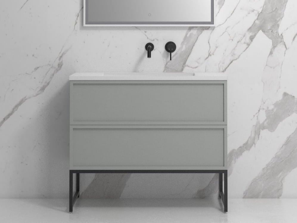 Деревянный одиночный напольный умывальник с ящиками LUSSO Piana ARCH-00052257