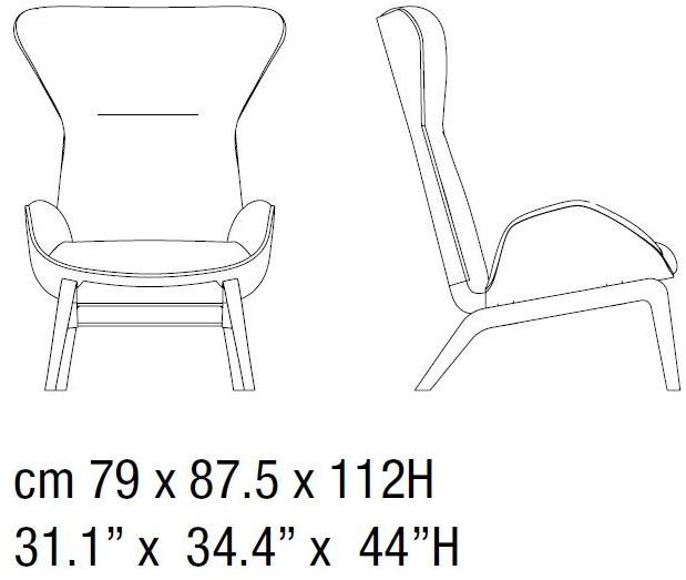 Casamania & Horm Кресло из ткани или кожи с высокой спинкой sun-id-1346689 - Вид №8