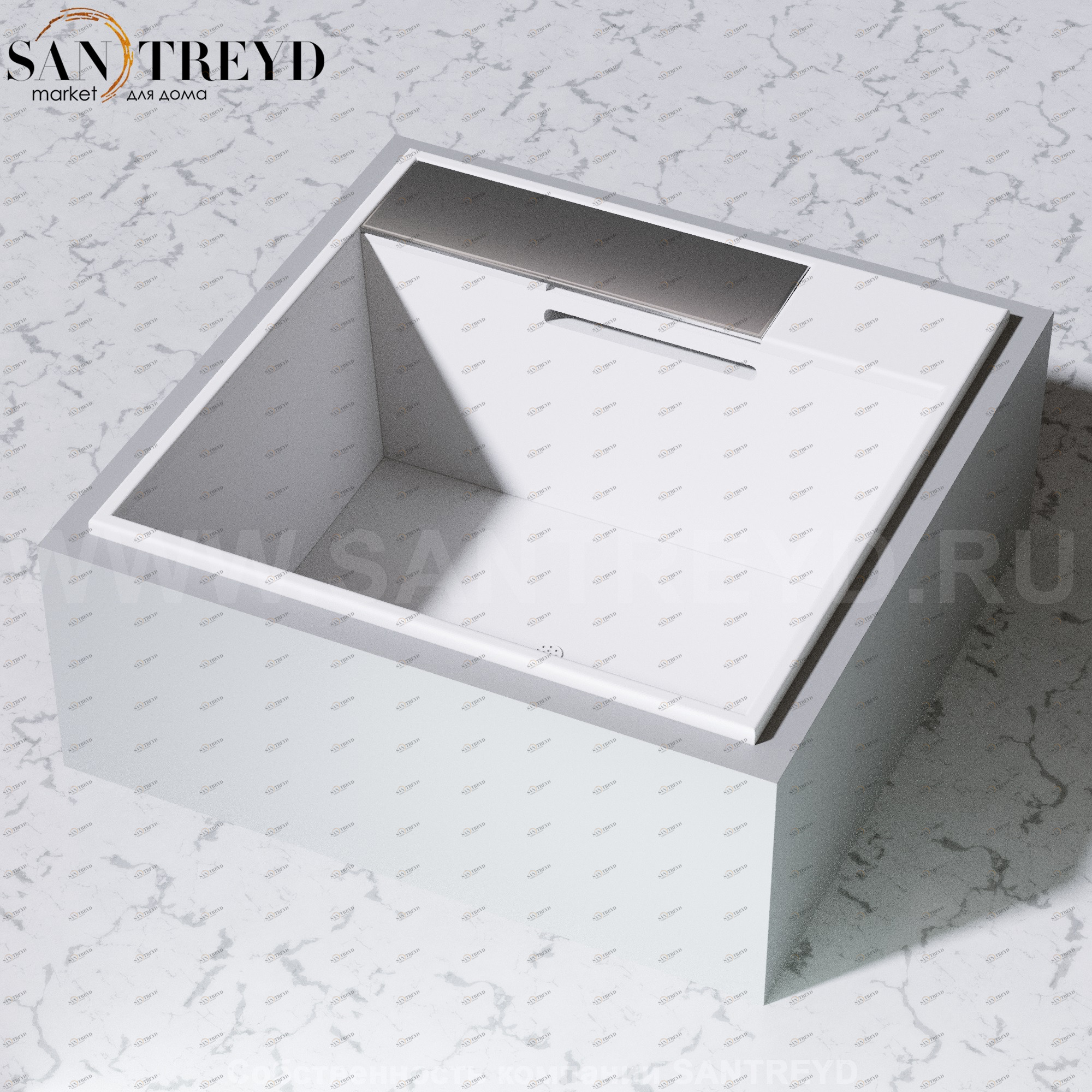 Effegibi WATERSUITE Ванна с функцией SOURCE: 1 форсунка. Размер: длина 160, высота 63,5, ширина 190. Нагрузка на пол: 295 кг/кв. м. Объем воды: 500 л. WS10000001