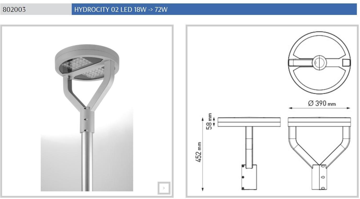 PUK Светодиодный уличный фонарь из литого под давлением алюминия Hydrocity sun-id-1465281 - Вид №16