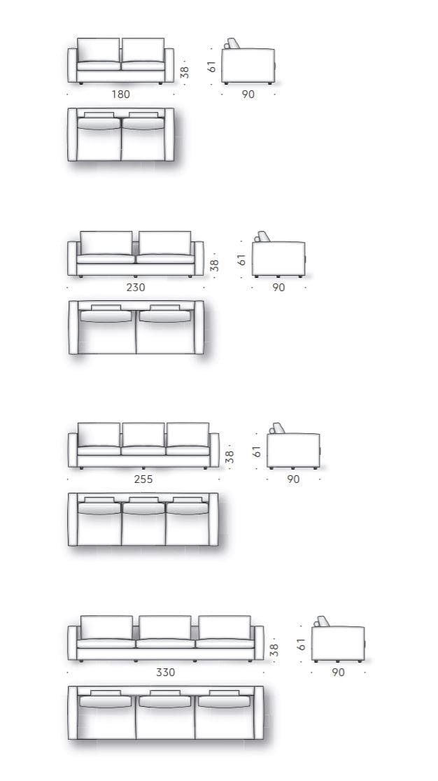Съемный диван из ткани DE PADOVA MOSAÏQUE ARCH-00033269 - Вид №15