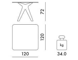 Квадратный стол из хрусталя и инженерного пластика Kartell SIR GIO ARCH-00107757 - Вид №45