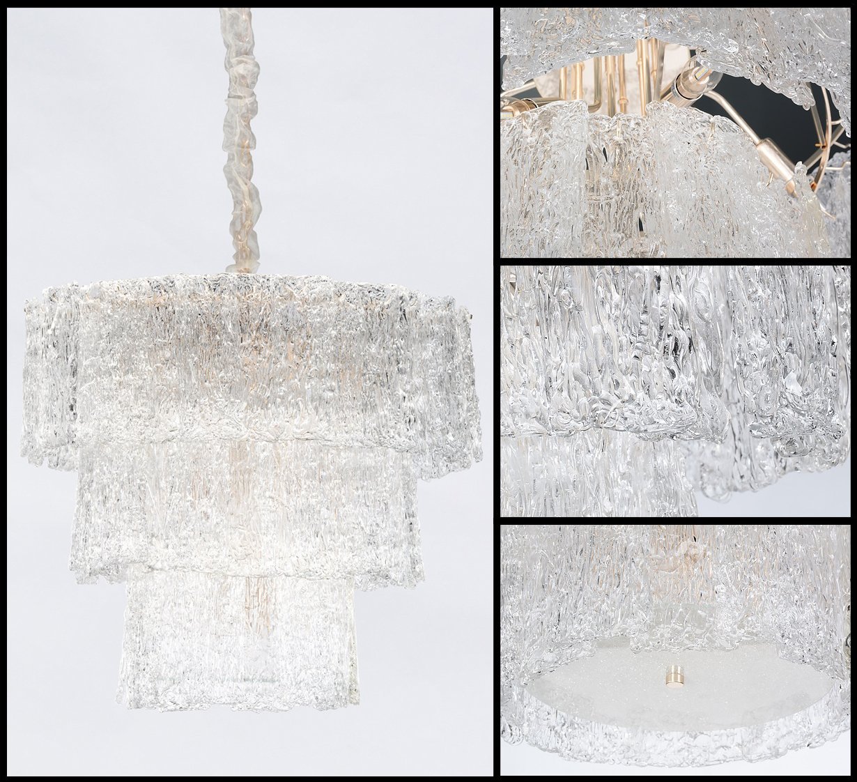 Люстра стеклянная 69х80 см золотая Delight Collection BRCH9094-80 DELIGHT COLLECTION ДИЗАЙНЕРСКИЕ 00-3883107 Золото;прозрачный  - Вид №2