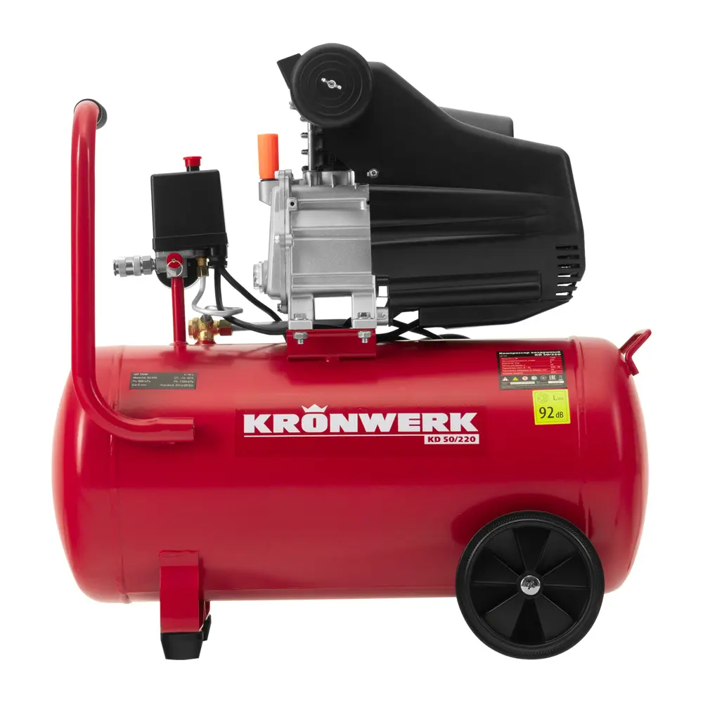 Компрессор сетевой поршневой масляный Kronwerk 58105, 50 л 220 л/мин STLM-2185706 - Вид №5