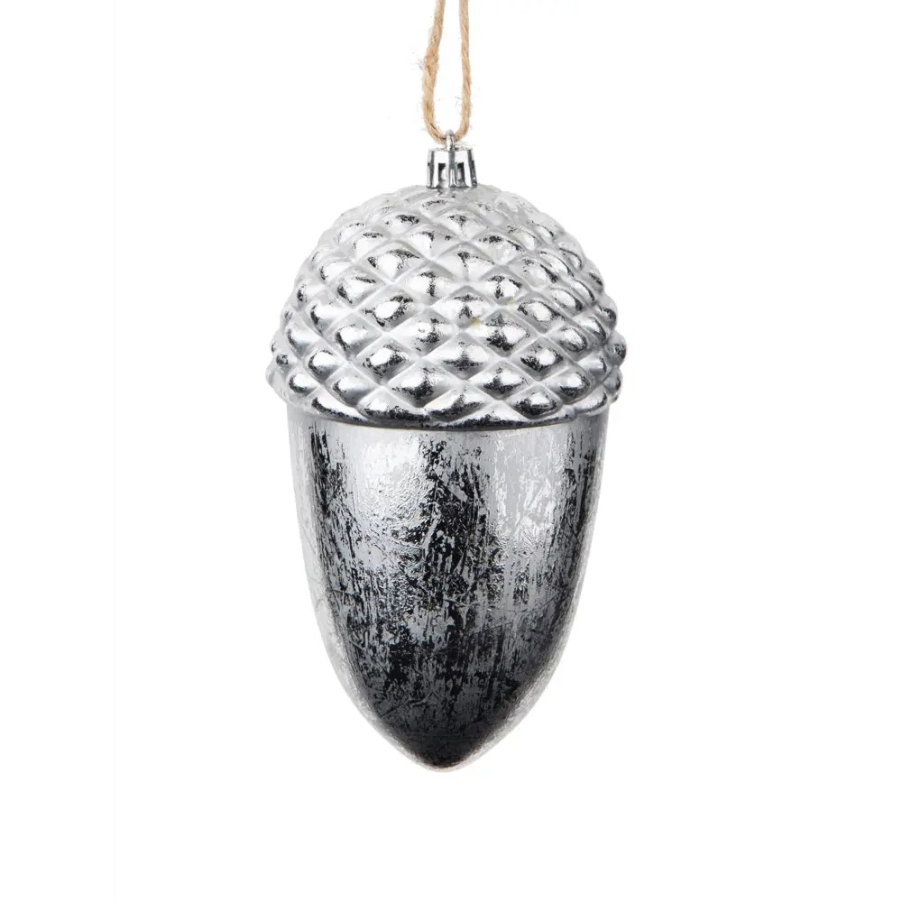 89381666 Украшение елочное «Желудь», 14x8 см, цвет серебристый STLM-1468148 Santreyd 