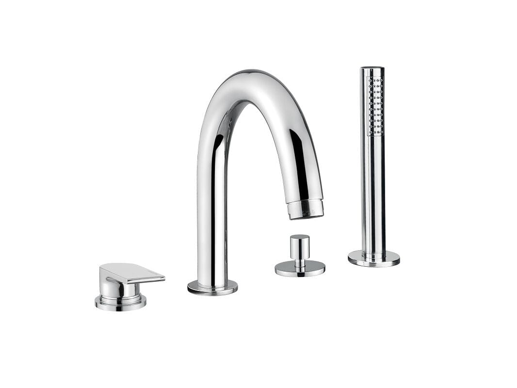 Однорычажный набор для ванны с 4 отверстиями и ручным душем Bugnatese Simple ARCH-00035479 - Вид №1