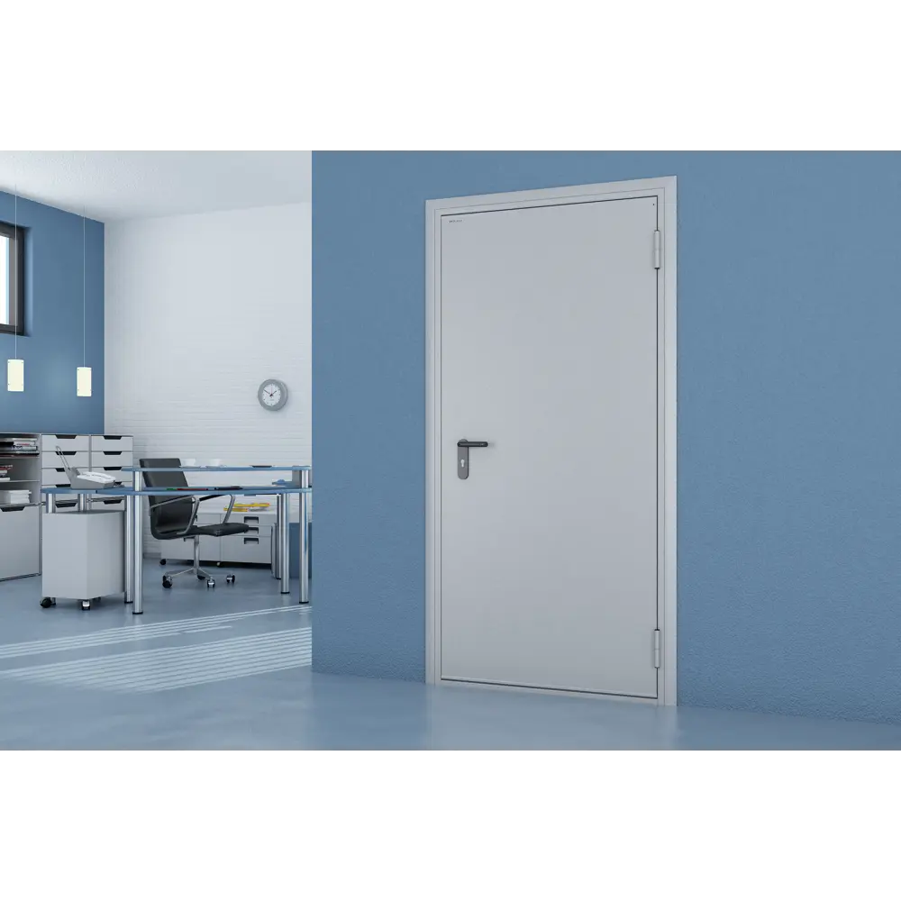 Дверь техническая 780x2050 мм правая цвет светло-серый RAL7035 DOORHAN STLM-2032968 - Вид №3
