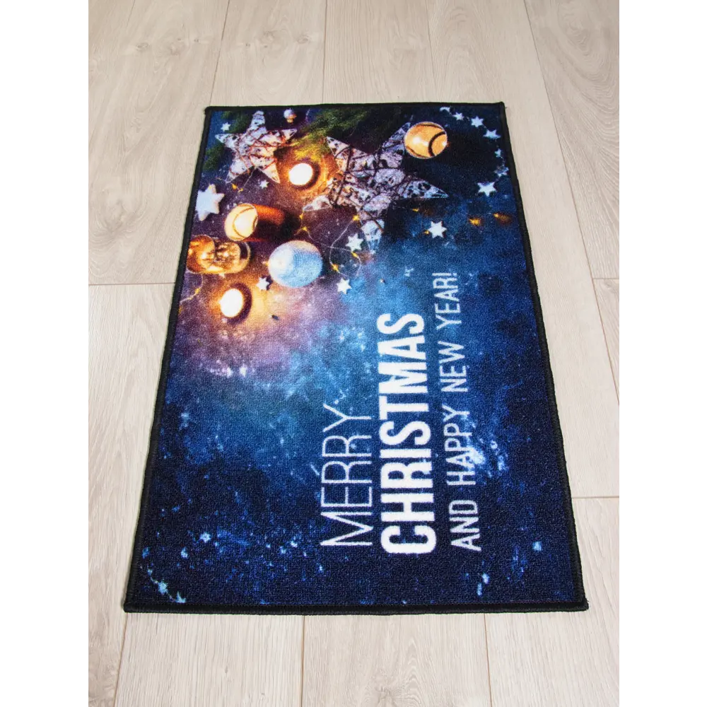 Коврик Merry Christmas 45x68 см нейлон цвет синий CTIM STLM-2083013 - Вид №2