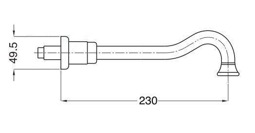 Излив MIGLIORE Ricambi ML.RIC-19326.CR, хром  - Вид №1