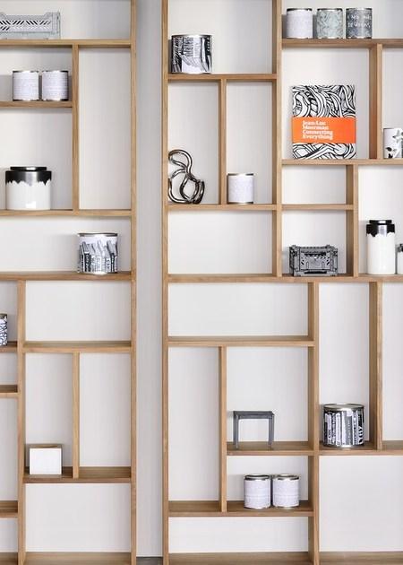 Ethnicraft Открытый двухсторонний книжный шкаф из тика Teak m-rack 14201 - Вид №2