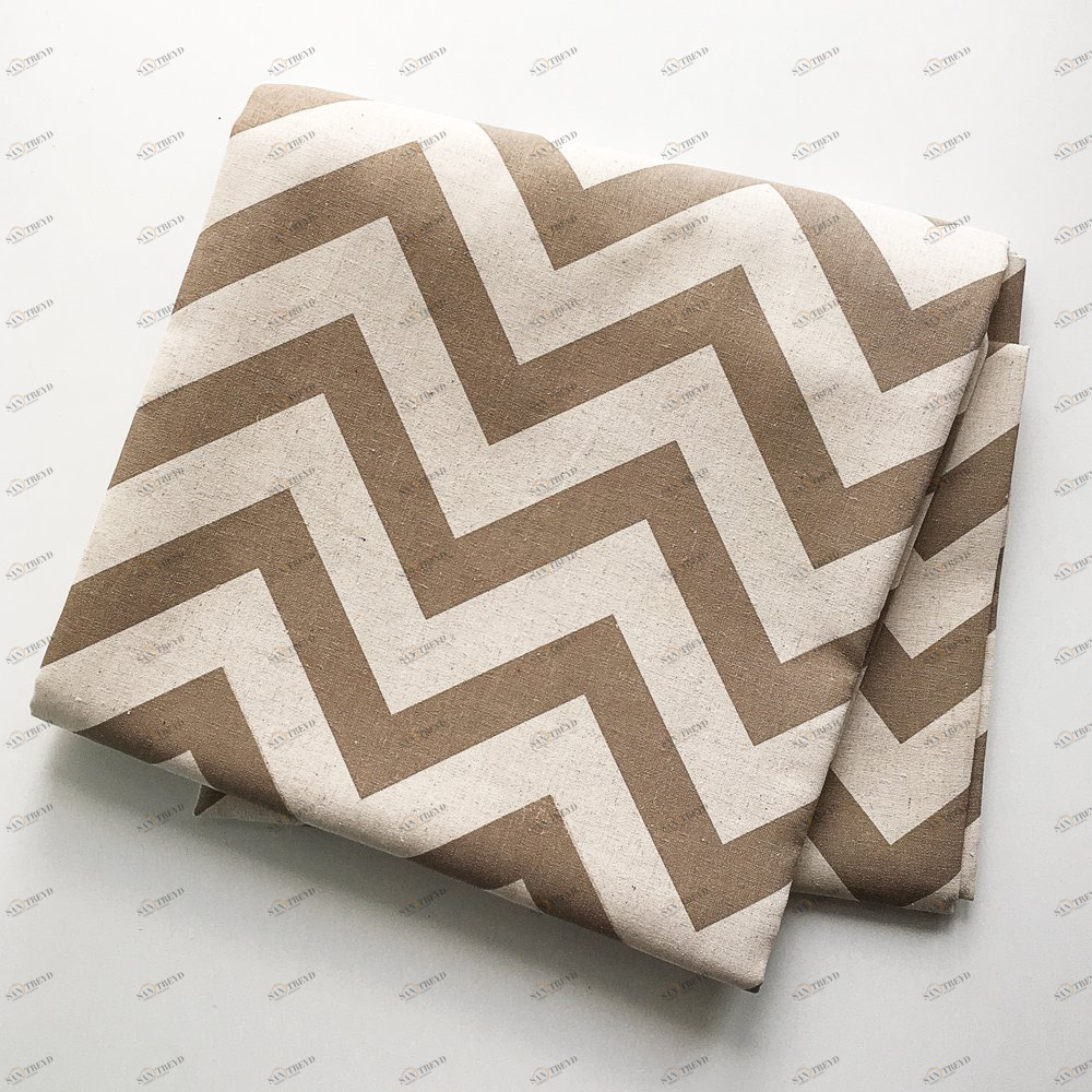 Шторы в бежевый зиг-заг HAPPY STATION  009151 Бежевый;коричневый 