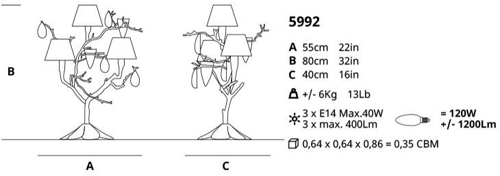 Serip Галогенная настольная лампа Fascinium 5992/3 - Вид №1