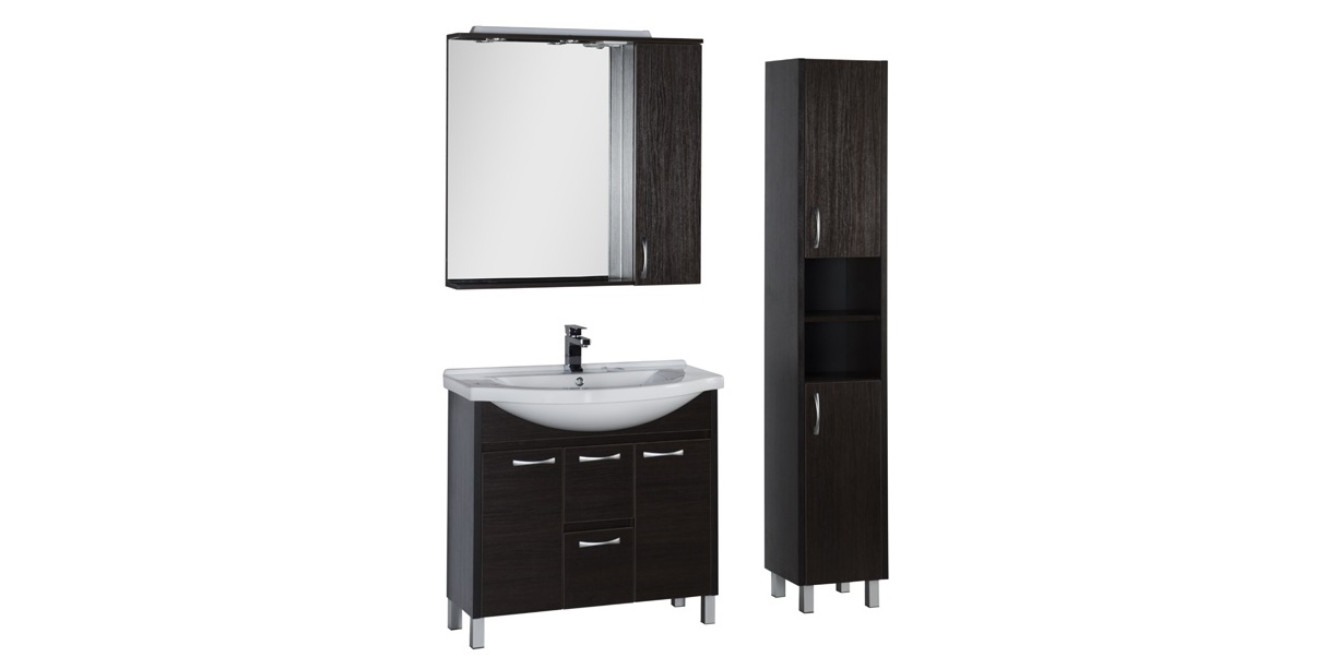 Комплект мебели Aquanet Донна 90 венге 00169193 - Вид №1