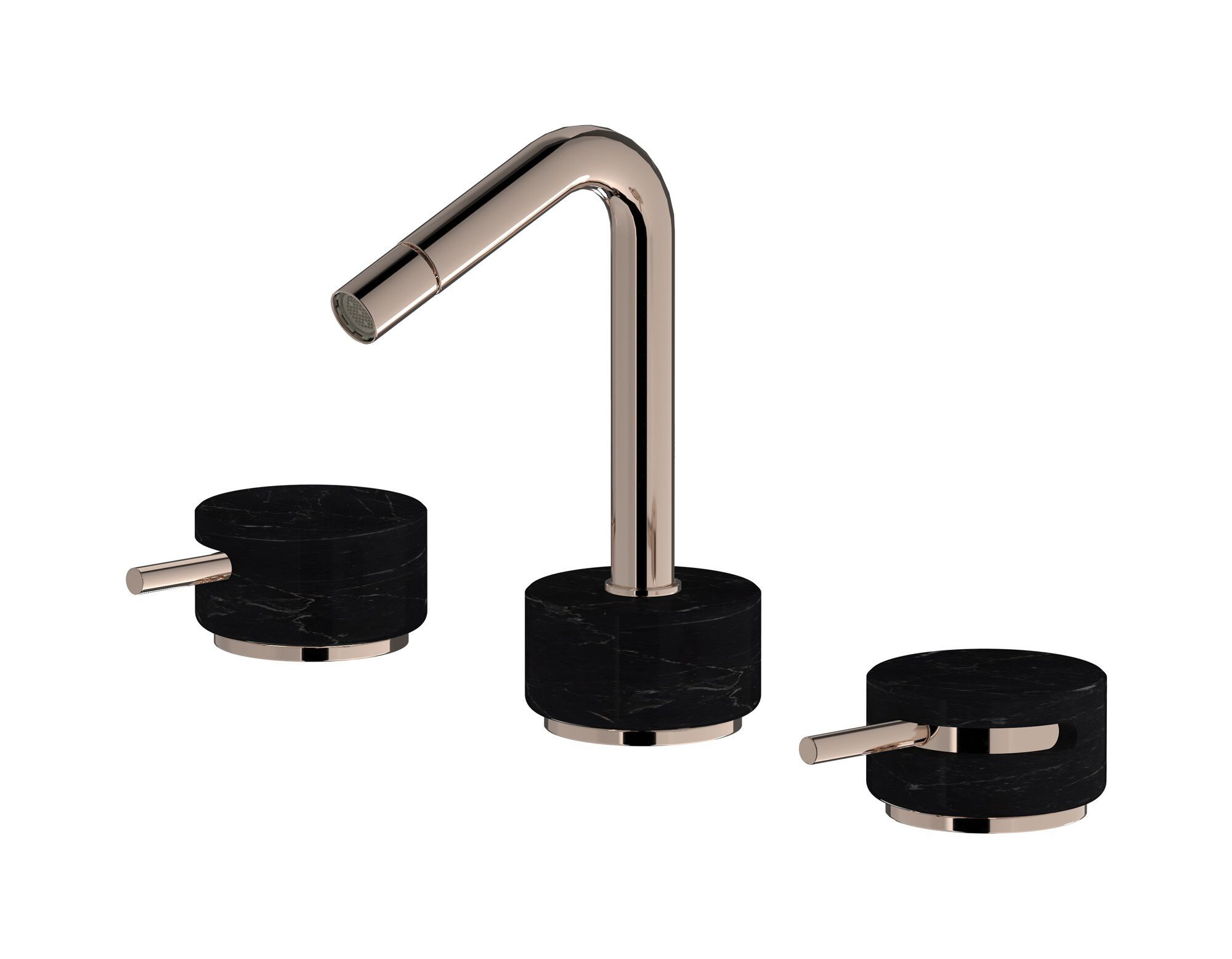 Смеситель для биде с 3 отверстиями для мраморной столешницы с автоматическим сливом IB мрамор + мрамор Elle ARCH-00121920 - Вид №19