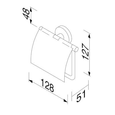 Держатель рулона с крышкой Geesa Nemox ARCH-00141299 - Вид №4
