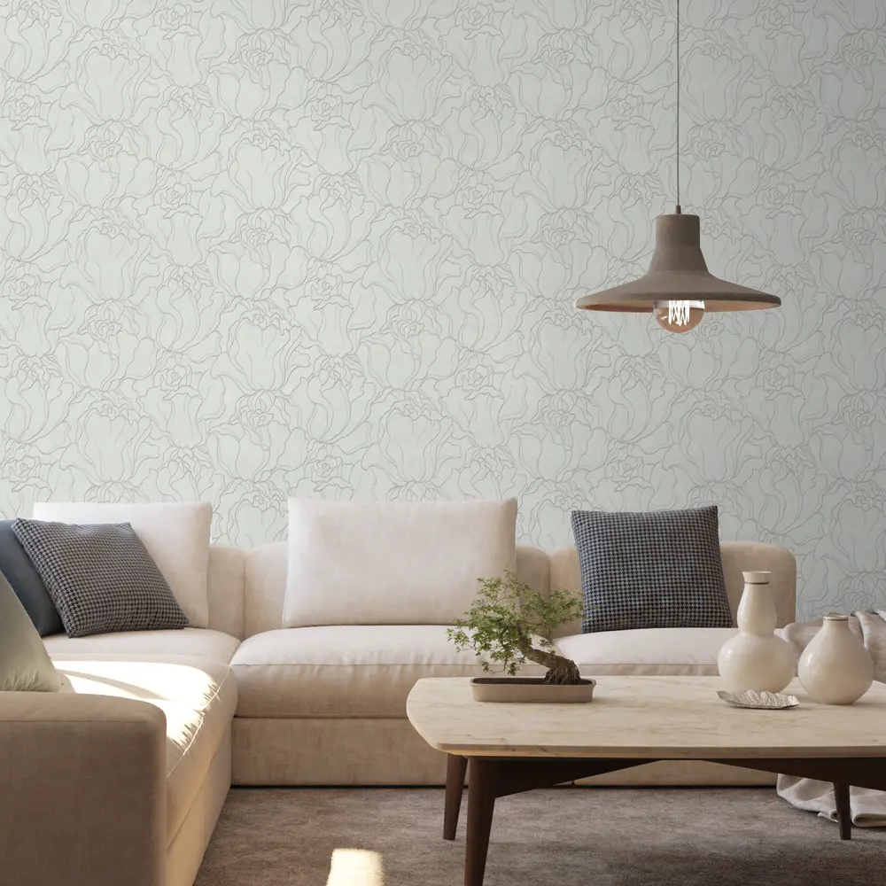 Обои флизелиновые Московская Обойная Фабрика Розы серые 1.06 м 4130-5 РозыОстин STLM-2034666 - Вид №2