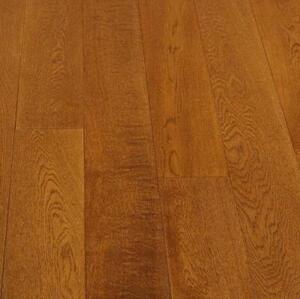 Массивная доска Magestik floor С покрытием Коньяк () (400-1800)x150x18мм Дуб с брашью (Текстурированная) 400-1800х150 мм.