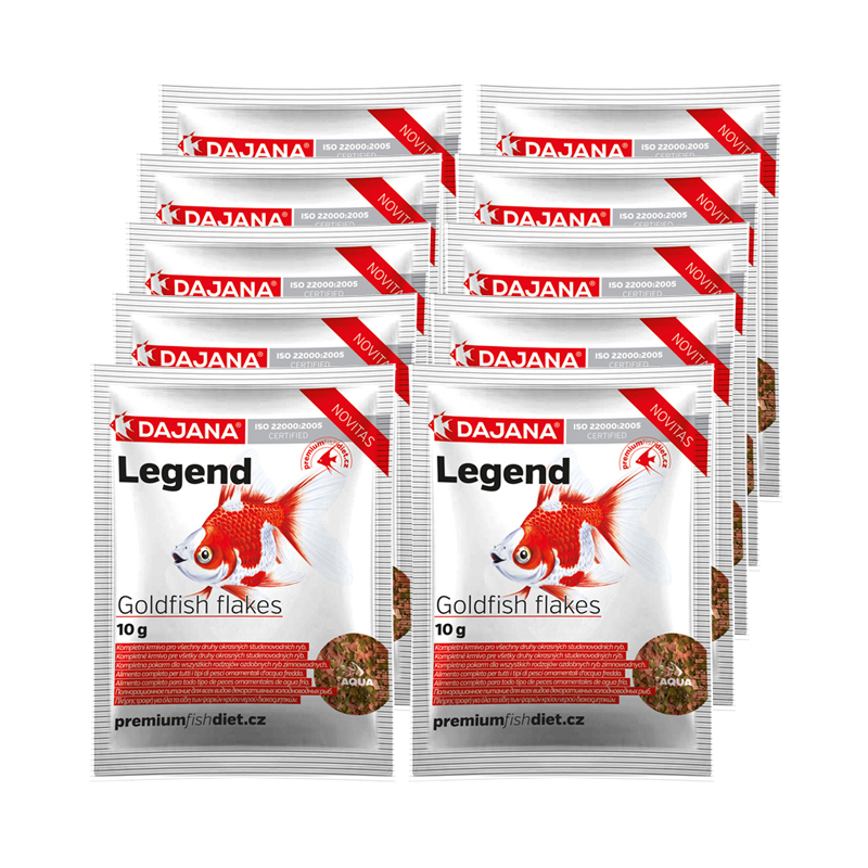 ПР0045377*10 Корм для рыб Legend Goldfish Flakes хлопья 10г (80мл) п/т (упаковка - 10 шт) DAJANA 