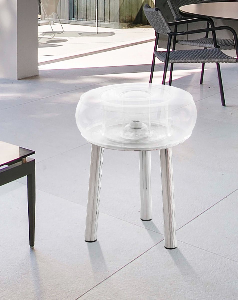 MOJOW Табурет FLOOFY из нержавеющей стали Прозрачный TAFLCIEKO01TR  - Вид №2
