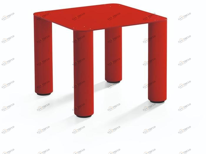 Midj Низкий квадратный журнальный столик из крашеного металла sun-id-1471729