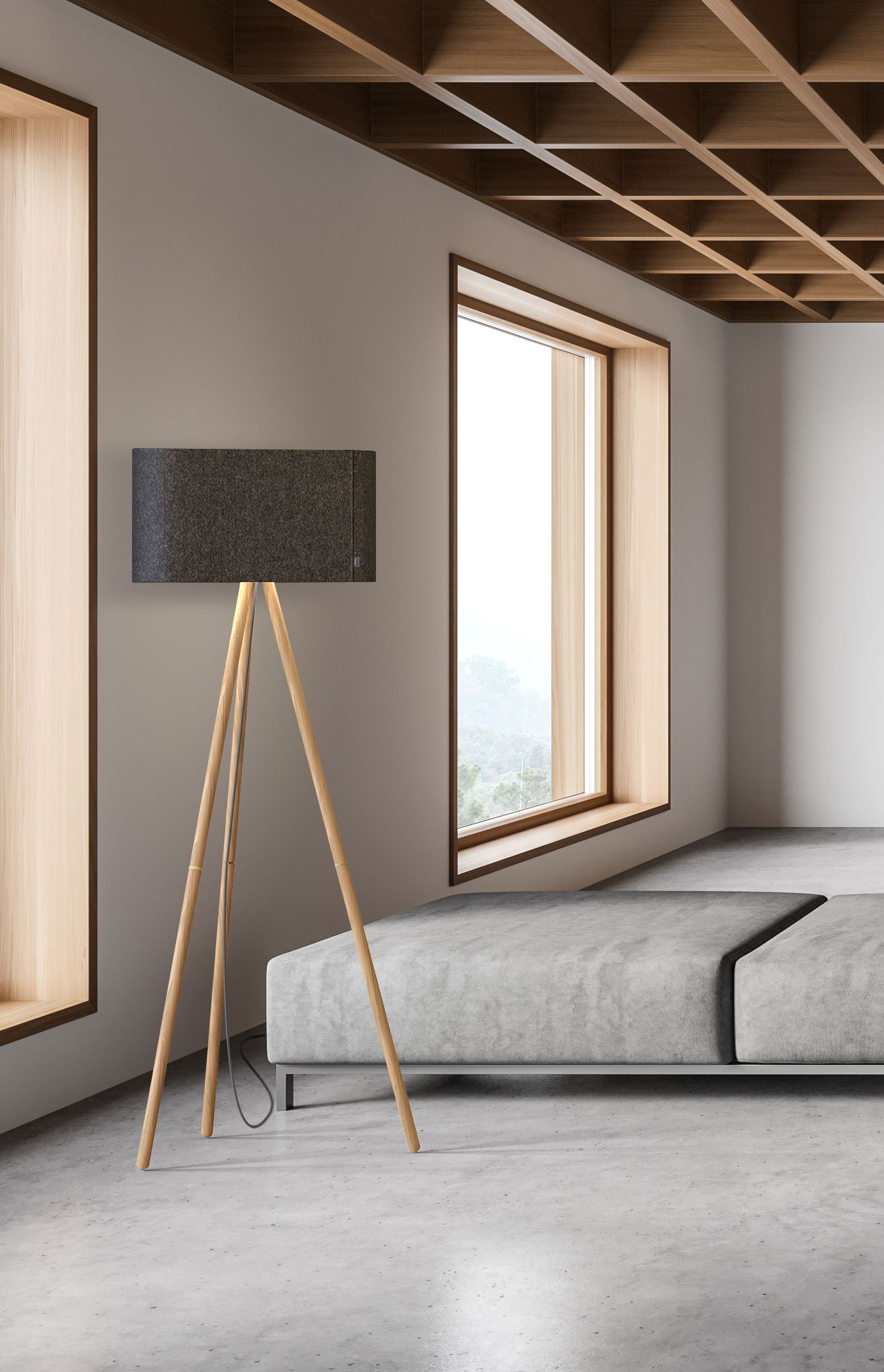 Деревянный светодиодный напольный светильник со штативом Pablo Designs ARCH-00000046 - Вид №1