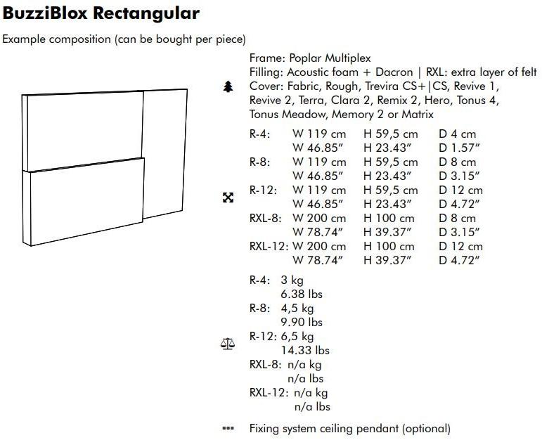 BuzziSpace Акустическая стеновая панель из ткани Buzziblox sun-id-1468904 - Вид №17