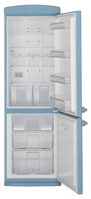 SLUS335U2 190x60.5x67, 231/87, led, петли справа, a+, нижняя морозильная камера, небесно-голубой Schaub Lorenz Santreyd  - Вид №1