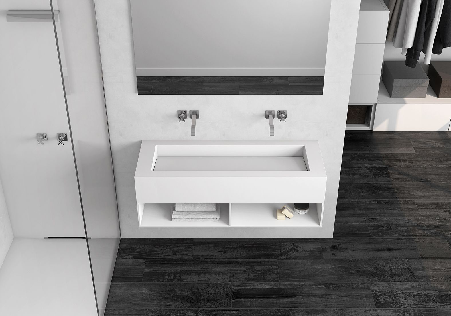 Двойной подвесной умывальник Hidrobox Program ARCH-00112996 - Вид №4