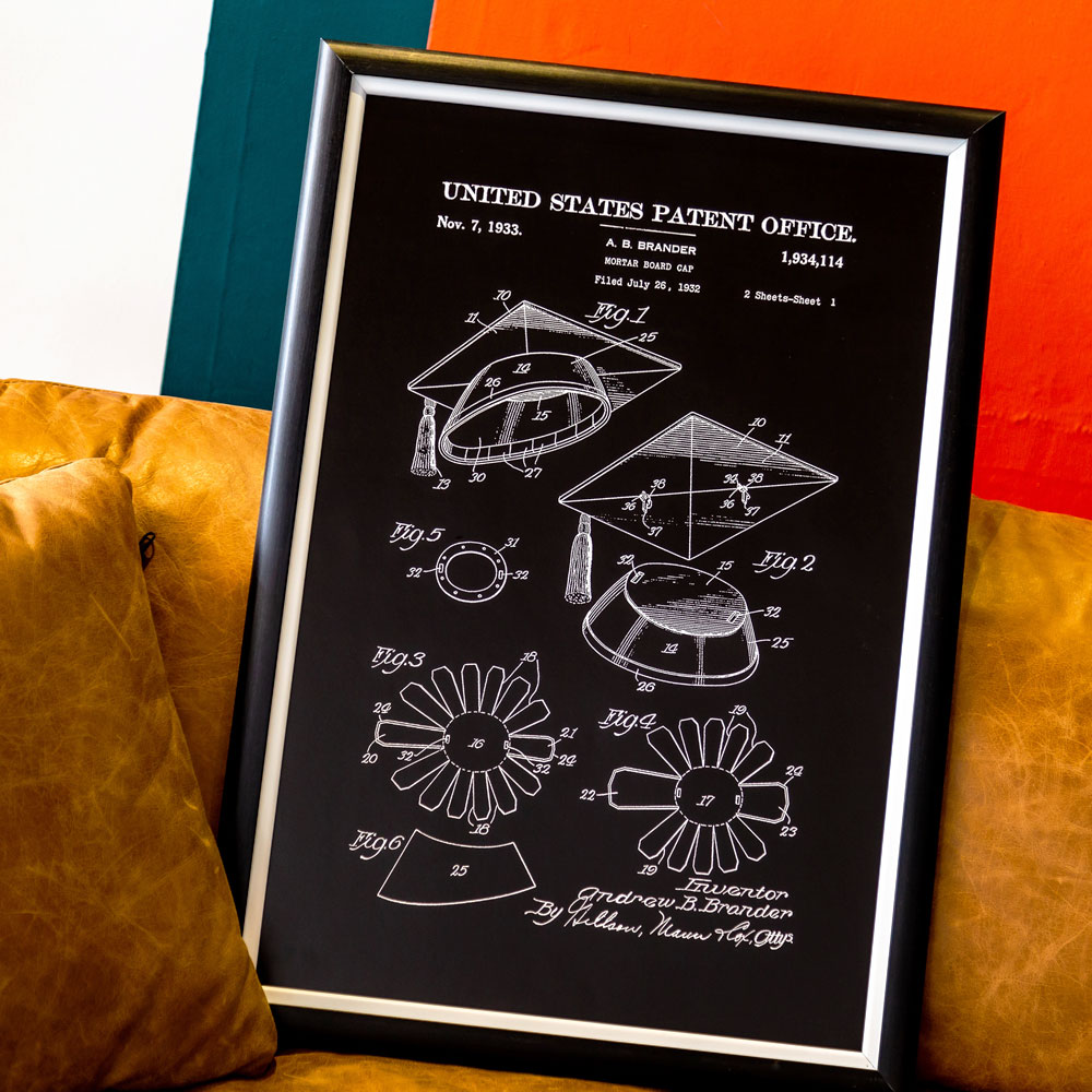 896521430_1818 Арт-постер «Патент на академическую шапку» Object Desire  - Вид №1