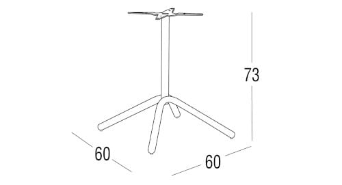 Основание стола из стали с порошковым покрытием Roberti Maratea ARCH-00043603 - Вид №3