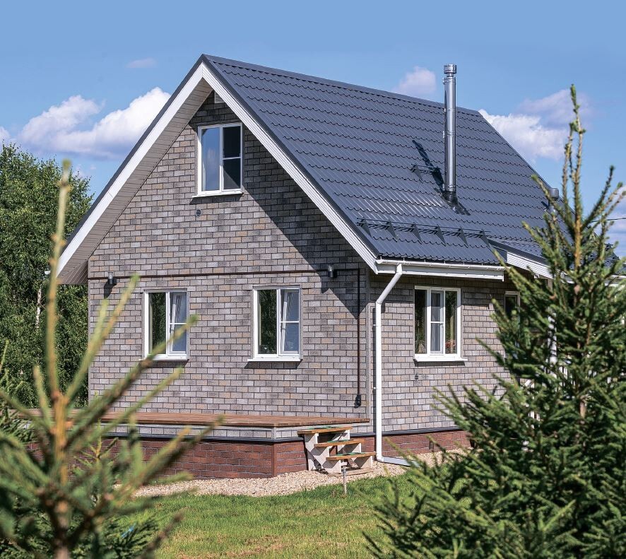 82586071 Фасадная плитка Hauberk 2.0 м² серо-бежевый STLM-0030789 ТЕХНОНИКОЛЬ  - Вид №5