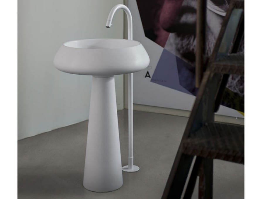 Круглая отдельно стоящая раковина из Cristalplant® Agape Bjhon 2 ARCH-00005592