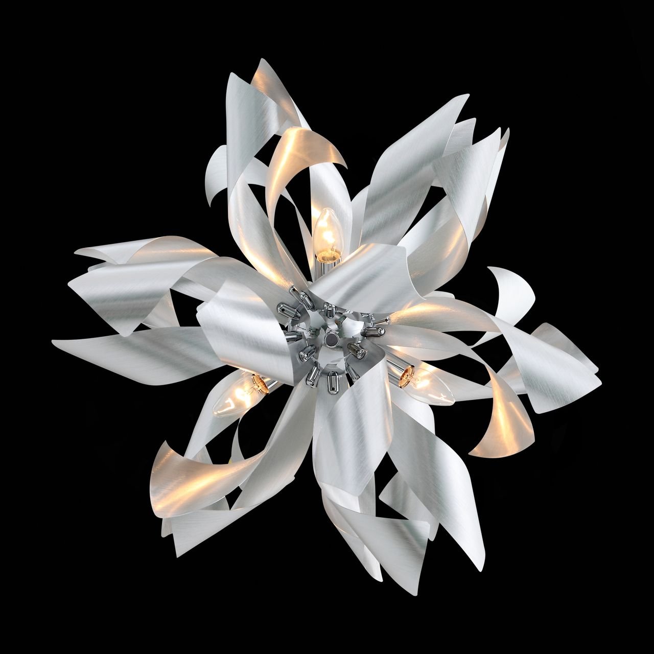 Дизайнерская подвесная люстра ST Luce Spiraglio SL453.003.06 серебро ST LUCE ДИЗАЙНЕРСКИЕ 108702 Серебро  - Вид №1