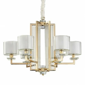 Люстра подвесная белая, золото Newport 4406+1/C NEWPORT ДИЗАЙНЕРСКИЕ 00-3834288 Белый;золото;прозрачный