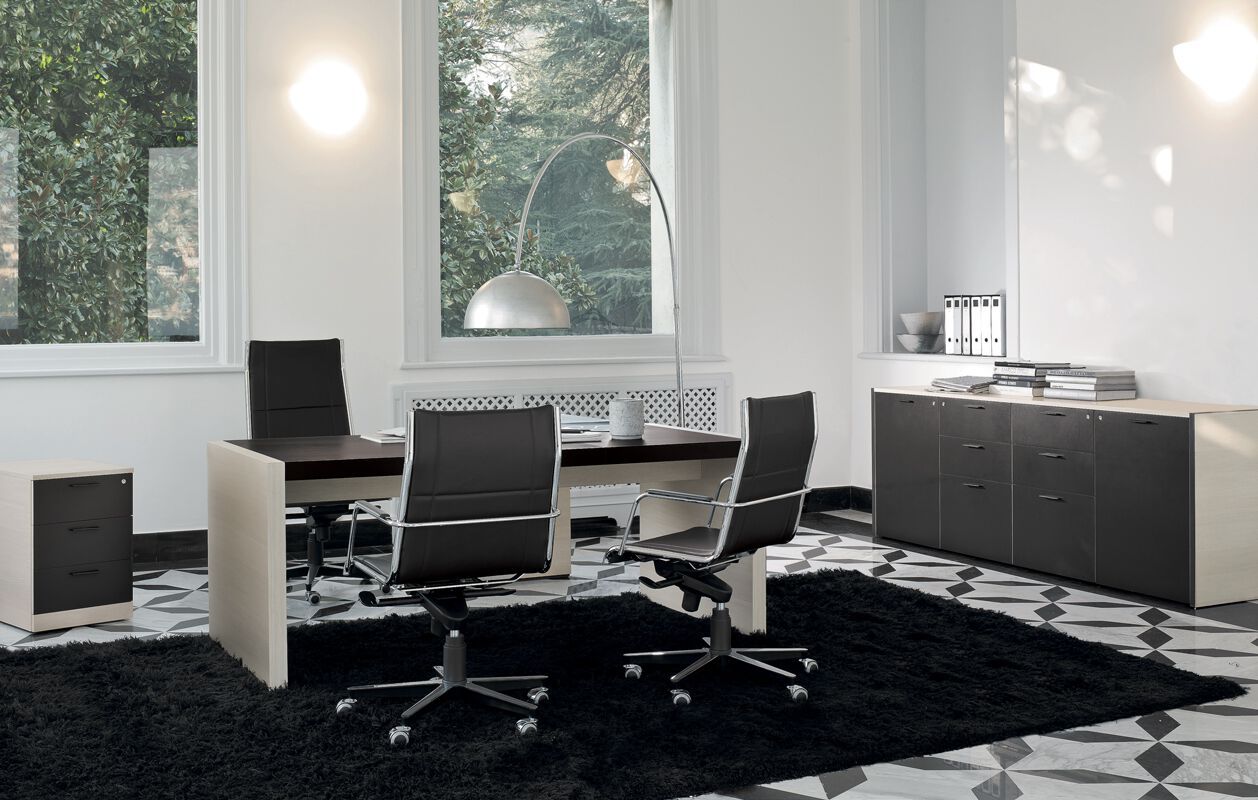 Деревянный угловой рабочий стол с ящиками i 4 Mariani ARCH-00129879 - Вид №9