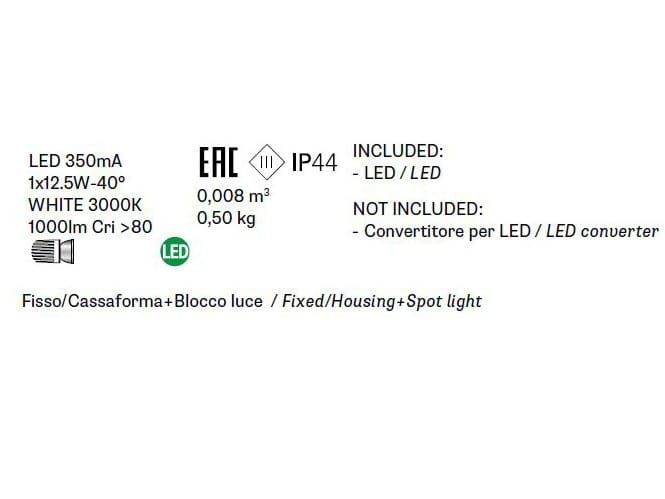 Регулируемый потолочный встраиваемый прожектор Fabbian Tools ARCH-00086813 - Вид №3