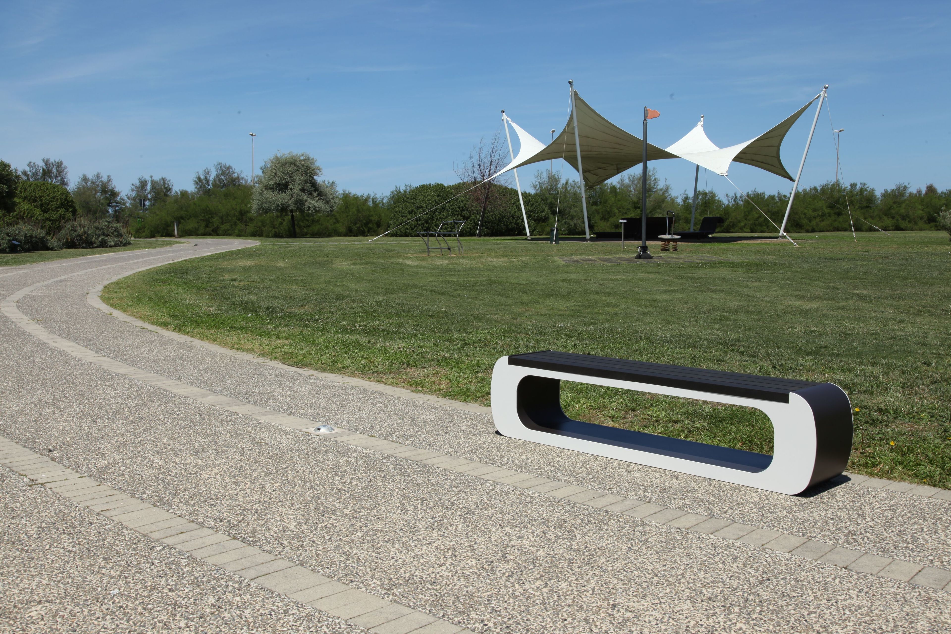 Стальная и деревянная скамья без спинки CITYSì ARMONY ARCH-00045270 - Вид №14