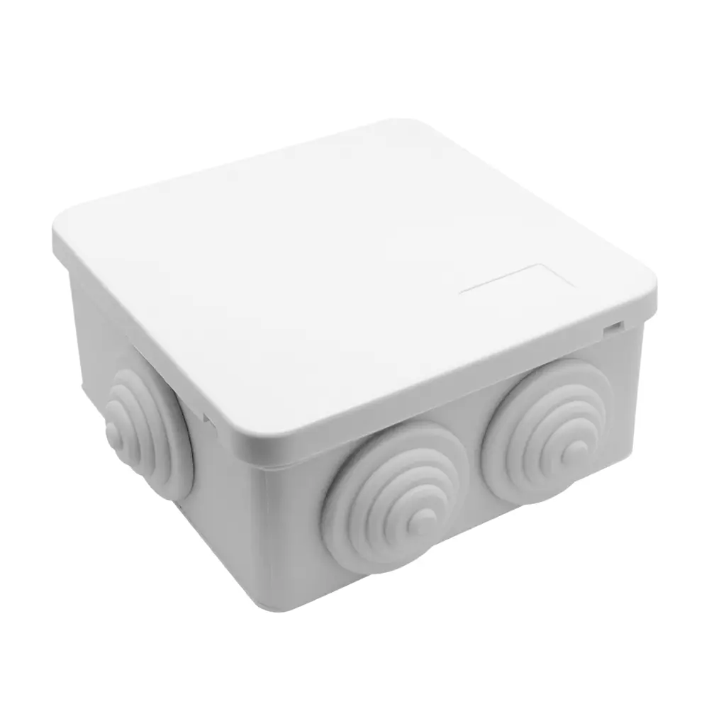 Распределительная коробка открытая Lexman 100x100x55 мм 6 вводов цвет белый STLM-2057232