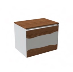 C525M1L70.101RV Тумба подвесная с 1 выдвижными ящиками 50 см A. e T. Italia TRACE Белый матовый - Дуб Италия AeT ITALIA