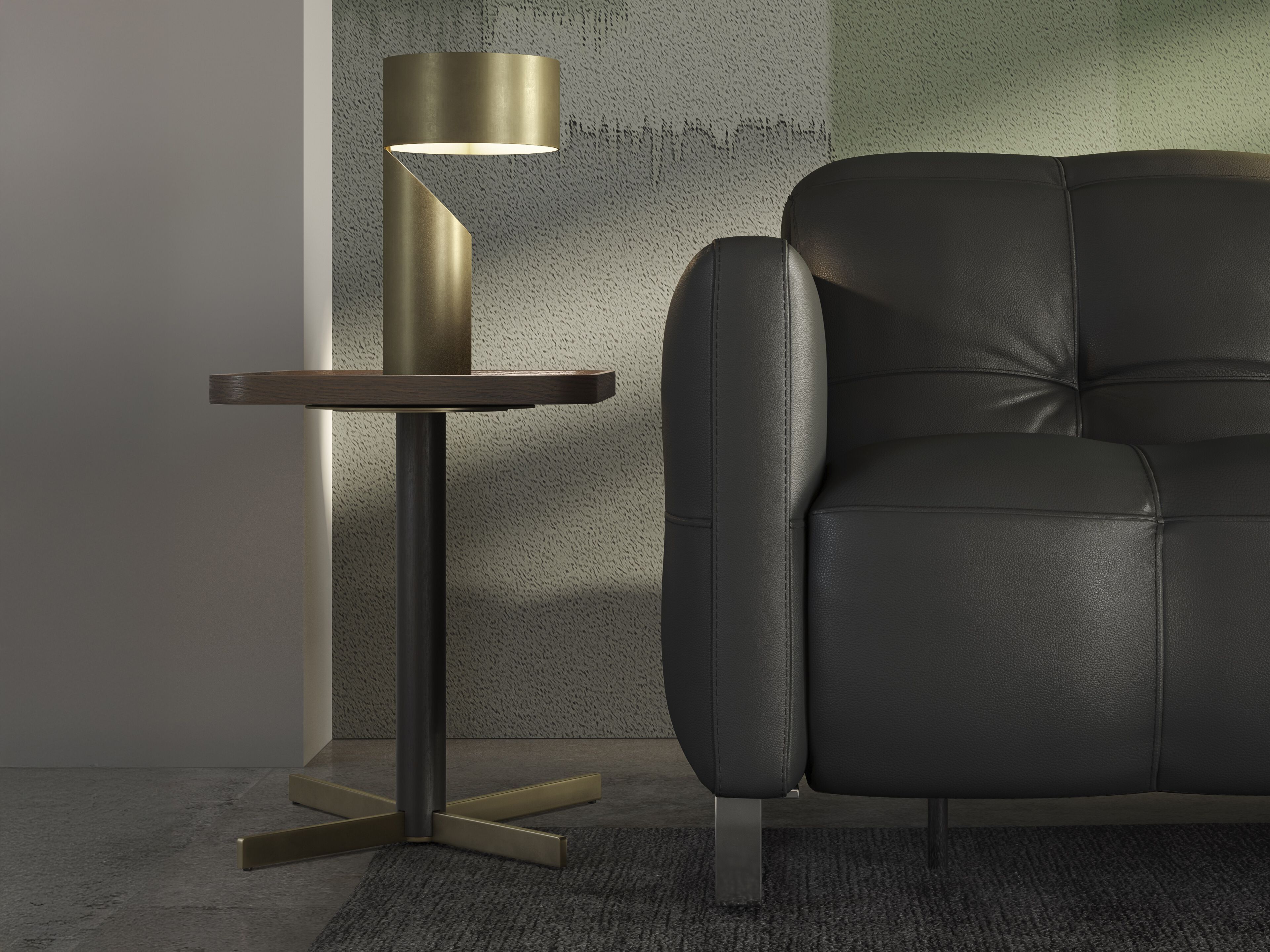 Высокий деревянный круглый журнальный столик Natuzzi Italia Icon ARCH-00066949 - Вид №1