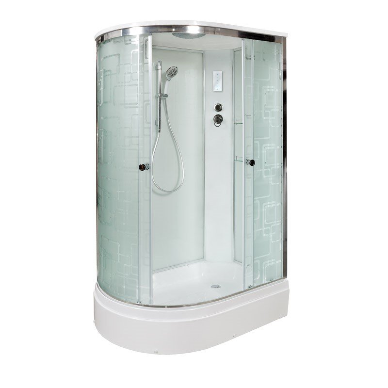 L 902 L N без крыши Душевая кабина DETO Серия L ЕМ2712 R с электрикой (эл.)