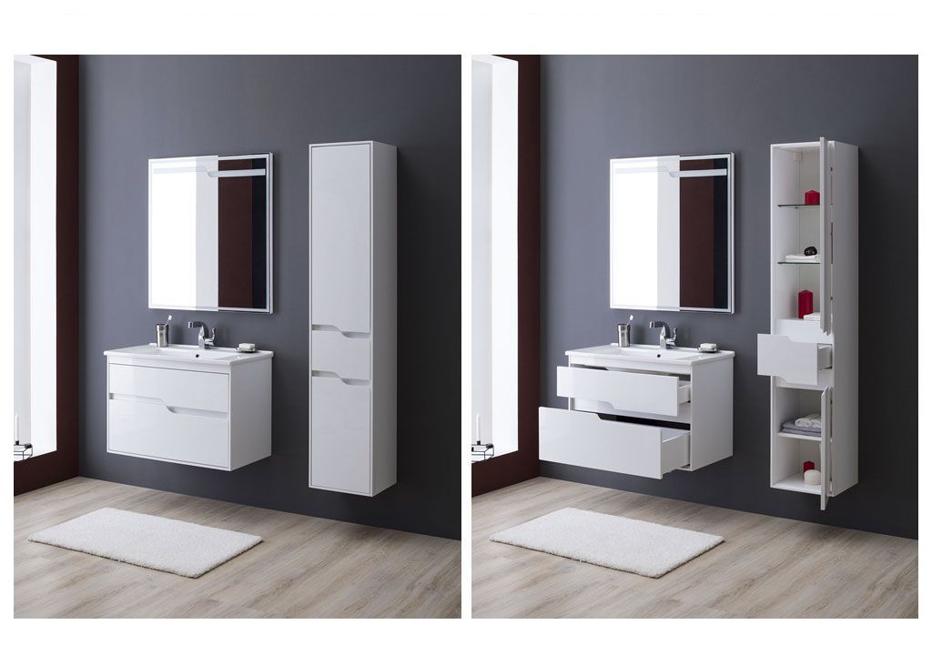 Зеркало Aquanet Модена 85 белый 00196966 - Вид №4