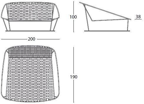 arflex Садовая кровать из окрашенной стали и эластичных ремней Cloud sun-id-1511553 - Вид №4