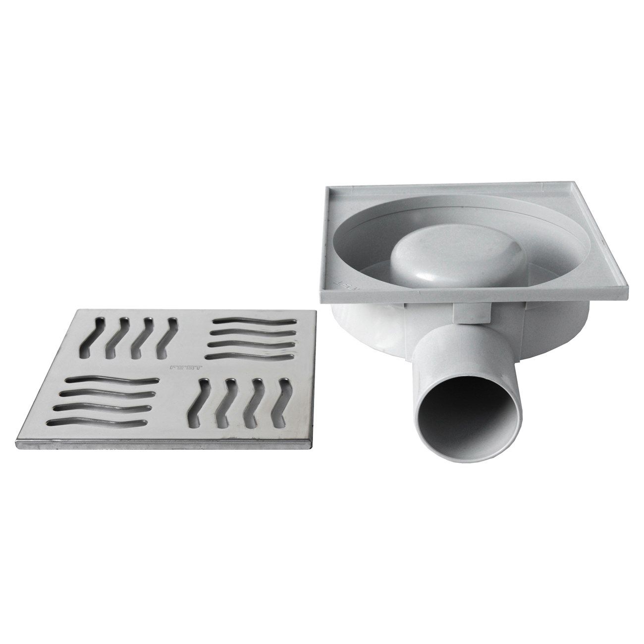 Крышка люка из АБС-пластика с решеткой из нержавеющей стали и поворотным горизонтальным выхлопом First Corporation First Plast ARCH-00081258 - Вид №1