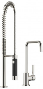 33820625-06_1_27789970-06_1 Смеситель однорычажный с profi-душевым гарнитуром - платина матовая Dornbracht Meta.02