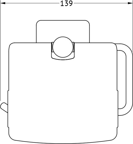 AVA 066 Держатель туалетной бумаги с крышкой ELLUX Avantgarde - Вид №1