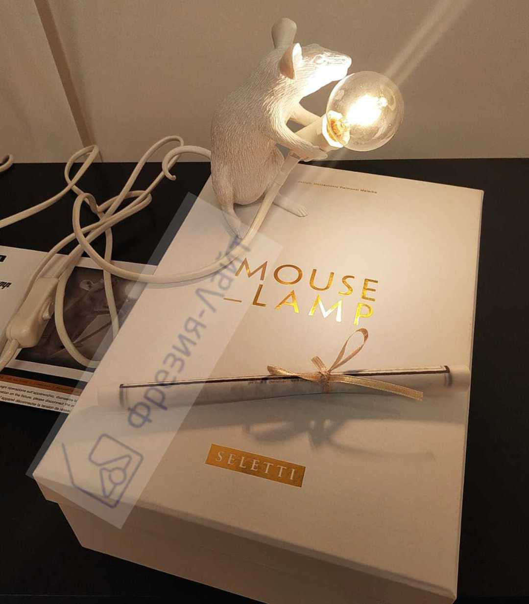 Seletti 14884 standing MOUSE лампа настольная мышь с лампочкой 112070 - Вид №1