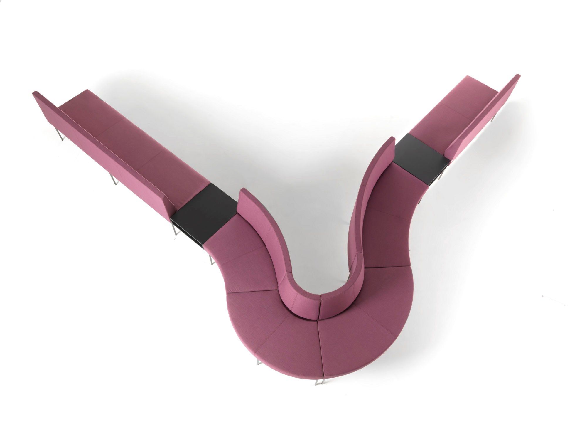 Модульная выпуклая скамья из ткани SITIA Laguna ARCH-00133121 - Вид №18