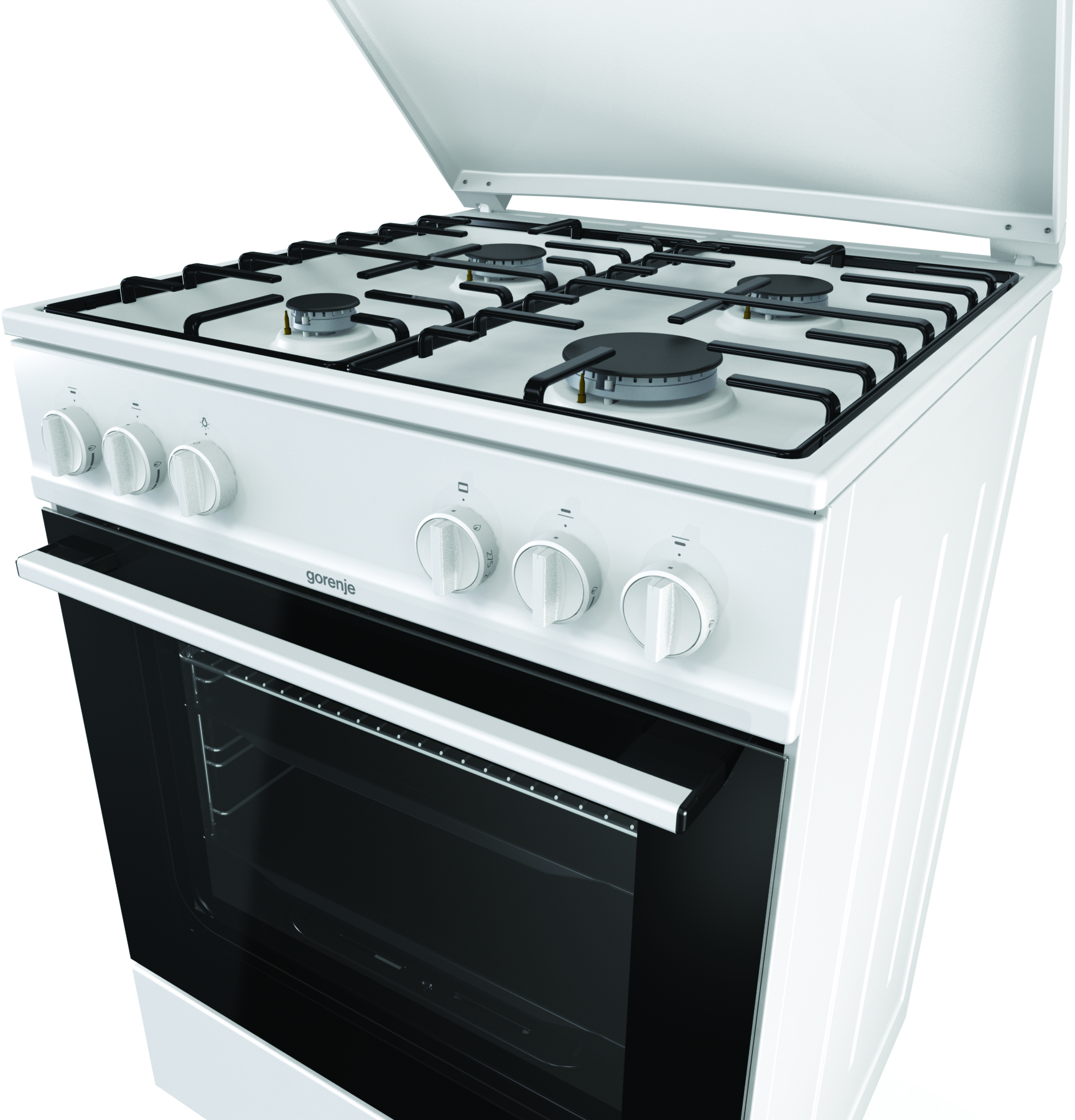 G6111WH Газовая плита / 85x60x60, газовая, 74 л, электроподжиг, белый Gorenje Santreyd  - Вид №2